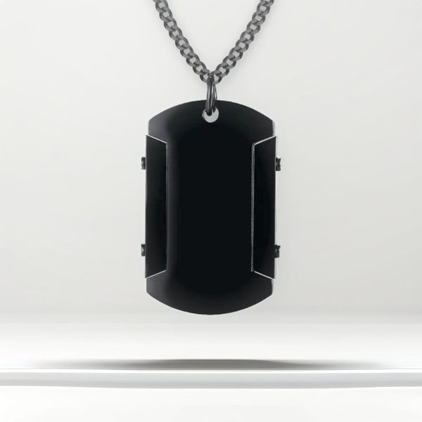 Pendentif personnalise homme collier Acier plaque militaire personnaliser