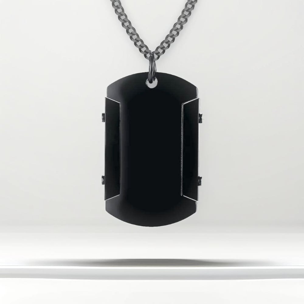 Pendentif personnalise homme collier Acier plaque militaire personnaliser