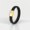 Bracelet homme cuir tresse fermoir magnétique
