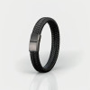 Bracelet homme cuir tresse fermoir magnétique