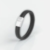 Bracelet homme cuir tresse fermoir magnétique