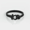 Bracelet homme corde fermoir manille marin acier