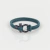 Bracelet homme corde fermoir manille marin acier