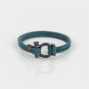 L Bracelet homme corde fermoir manille marin acier