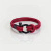 R Bracelet homme corde fermoir manille marin acier