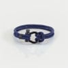 Bracelet homme corde fermoir manille marin acier