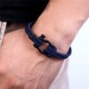 Bracelet homme corde fermoir manille marin acier