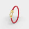 Bracelet femme cuir fermoir manille marin acier