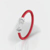 Bracciale da donna in pelle con chiusura ad arco marino in acciaio