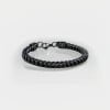 Bracelet homme chaine acier plaque noir