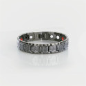Bracciale da uomo in acciaio magnetico nero
