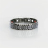 Bracelet homme acier noir magnetique aimante