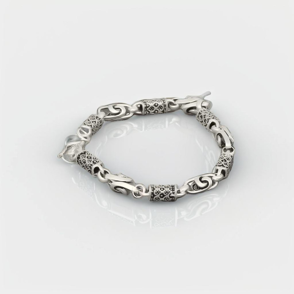 Men's Sterling Silver Anchor Chain Bracelet