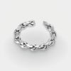 Bracciale da uomo a catena da motociclista in argento massiccio