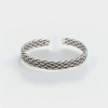 Bracciale Aperto Intrecciato in Argento Massiccio per Uomo e Donna