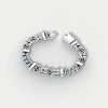Men's Sterling Silver Braided Chain Cross Links Bracelet