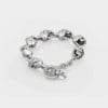 Massief zilveren schedel Biker schedel armband voor heren
