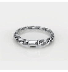 Men's Sterling Silver Biker Big Bracelet