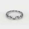 Pulsera de cadena gruesa de motociclista de plata para hombre