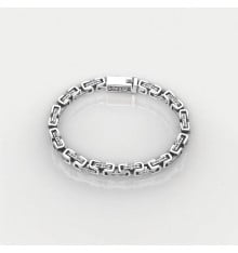 Pulsera de cadena de moto de plata maciza para hombre biker