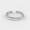 Sterling silver bracelet with bamboo design bangle for men and women