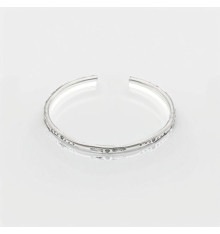 Pulsera de plata maciza con patrón vikingo para hombre y mujer.