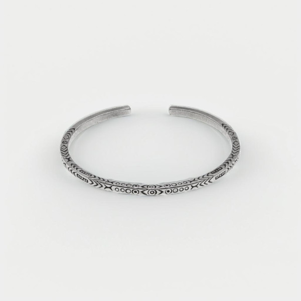 Pulsera vikinga celta de plata maciza para hombres y mujeres