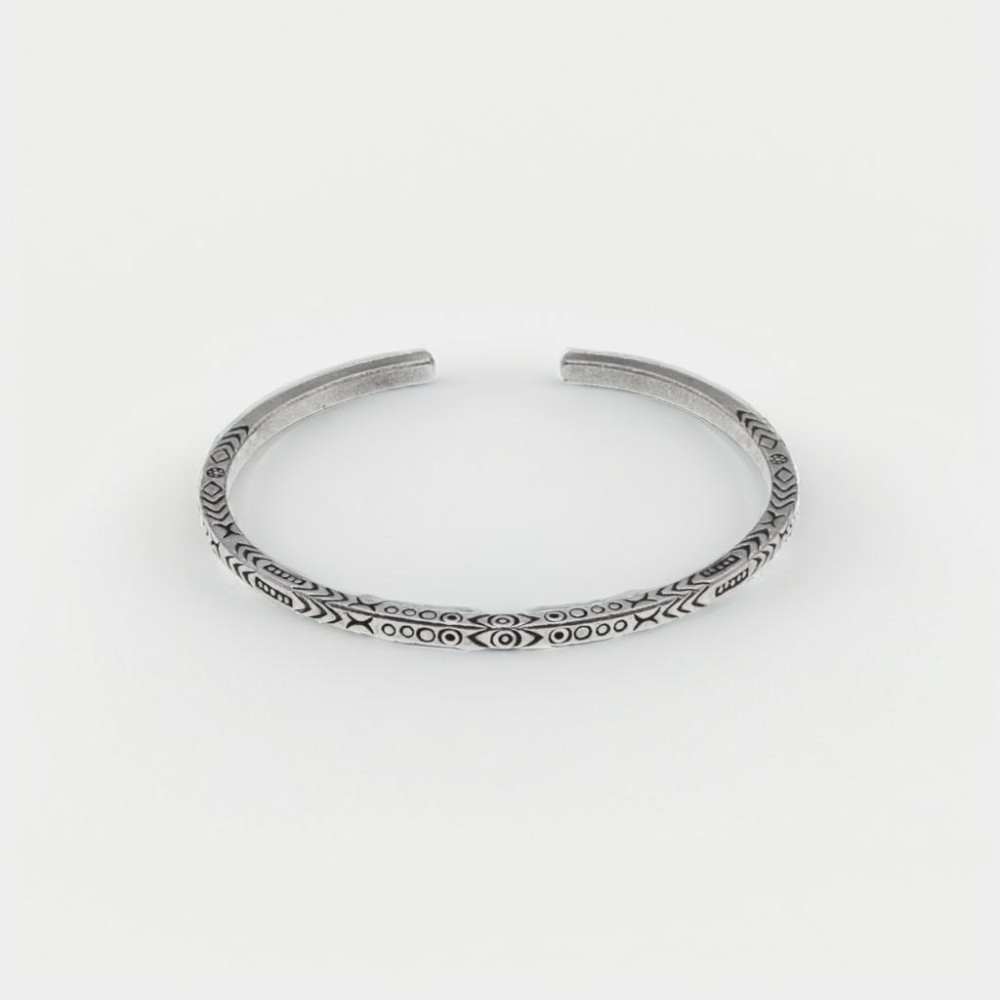 Bracelet argent massif jonc viking celtique homme femme