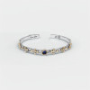 Bracelet argent massif jonc croix homme femme