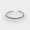 Bracelet argent massif jonc motif epi de ble homme femme