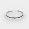 Solid silver bangle bracelet with epi of wheat motif for men and women
