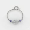 Heart Sterling Silver Cubic Zirconia Inlay Bracelet