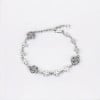 Women's d Sterling Silver cross rose chain Bracelet