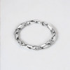 Men's 925 silver bracelet with Celtic twisted chain and hook clasp