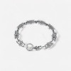 Men's Sterling Silver Bracelet Cross Fleur de lys