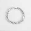 Dikke schakelarmband voor dames en heren gemaakt van massief zilver