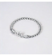 Men's 925 silver OM twisted chain bracelet