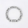 Pulsera de plata para hombre, cadena azul marino celta, cilindro de motociclista