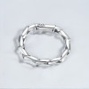 Men's Braided Cylinderical Sterling Silver Biker Bracelet
