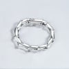 Pulsera Hombre Plata Cadena Torcida Cilindro Biker