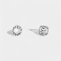 Boucles d'oreilles clous Argent couronne zirconium