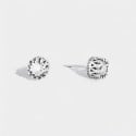 Boucles d'oreilles clous Argent couronne zirconium