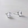 Boucles d'oreille clous argent zirconium