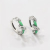 Sterling Silver snake hoop earrings