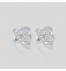 Pendientes nudo celta plata circonitas