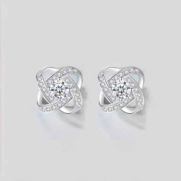 Boucles D'oreilles Style Celtique En étain Argenté - Diamètre 21 Mm, Neuves Sans Emballage