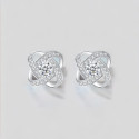 Sterling Silver zirconium Celtic knot stud earrings
