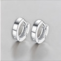 Boucles d'oreille argent plaque rhodium creoles homme femme