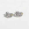 Men's silver skull and skeleton hand earrings