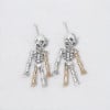 Men's sterling silver skeleton earrings